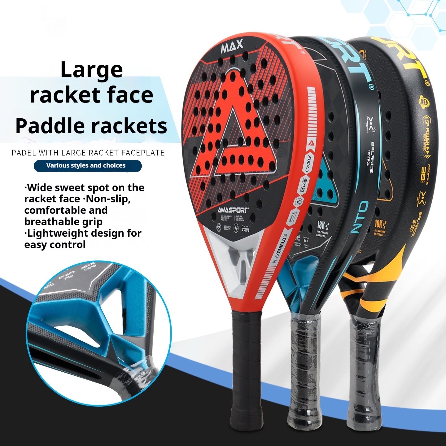 NOVA Series Carbon Cage Padel Racket