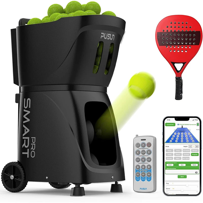 Smart Padel & Tennis Ball Machine – Professional Training Launcher System