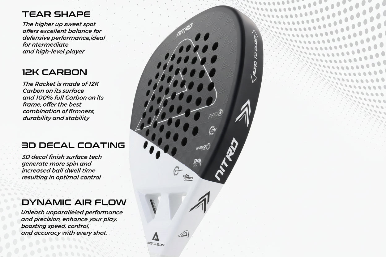Carbon Fiber Padel Racket – Power Control Series