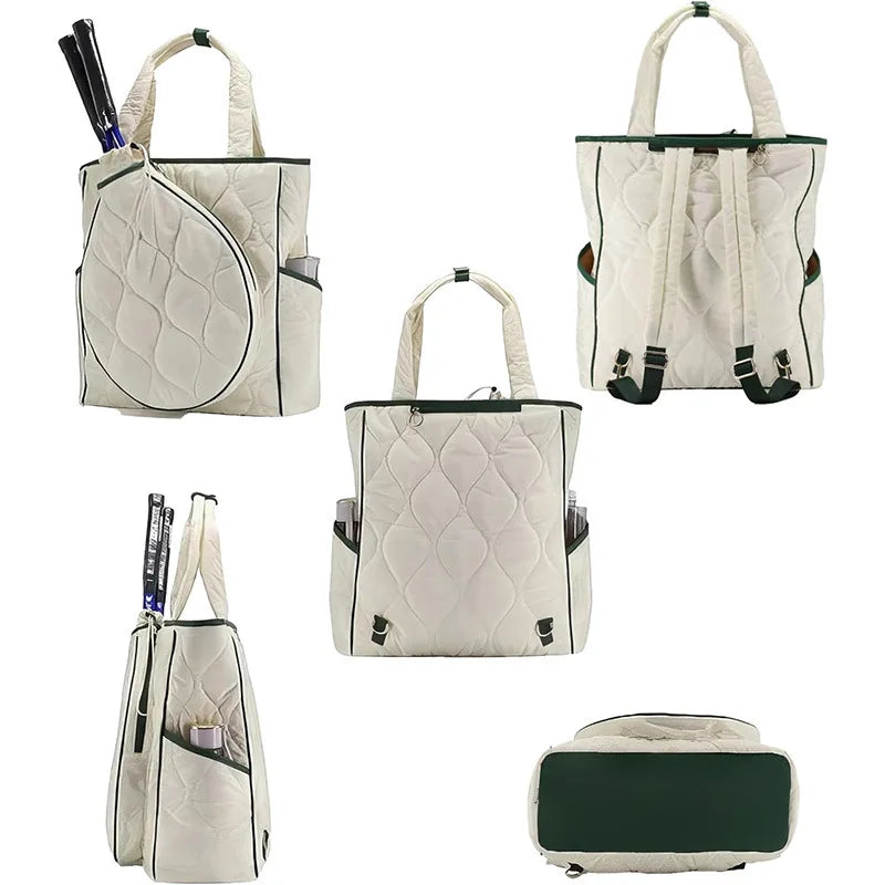 Premium Padel Racket Backpack – Quilted Sports Gear Bag
