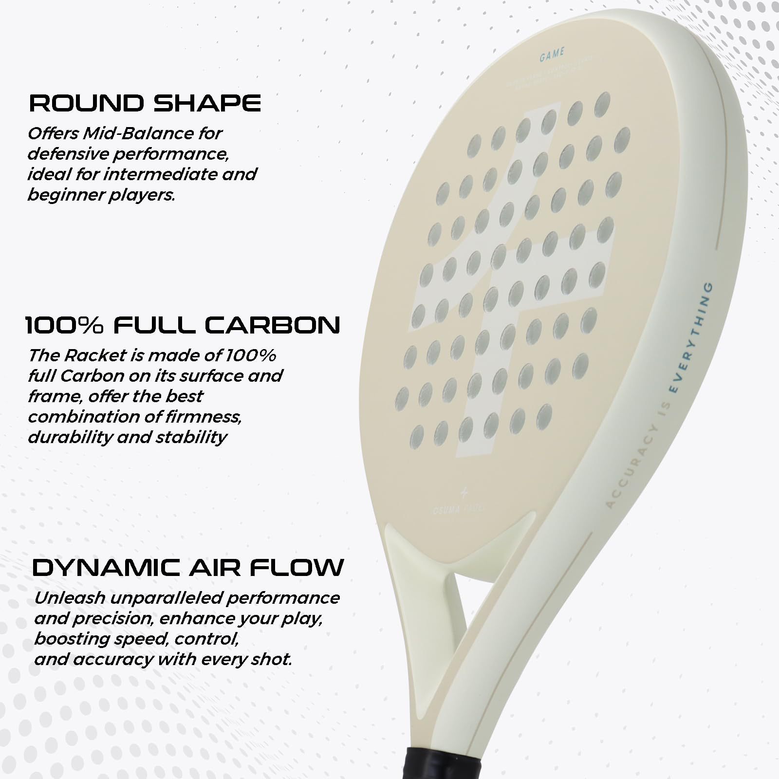 PRO Series Carbon Control Padel Racket